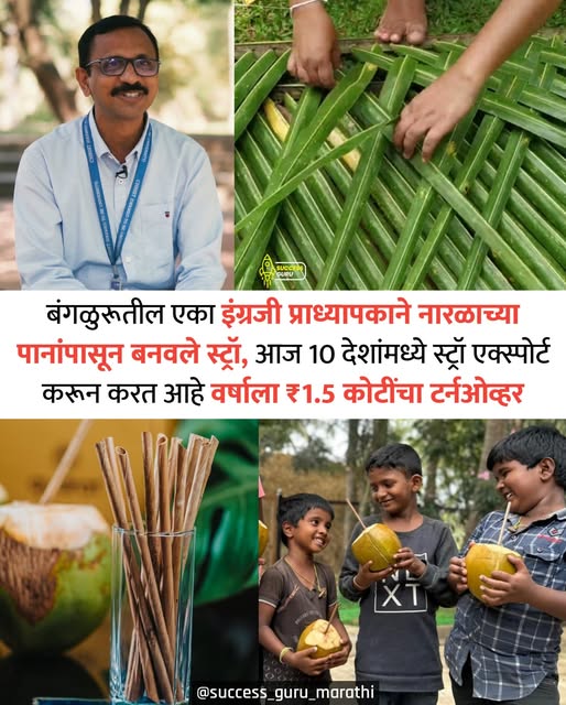 नारळाच्या पानांमधून जागतिक क्रांती: साजी वर्गीस यांची ‘सनबर्ड स्ट्रॉ’ची प्रेरणादायी कहाणी