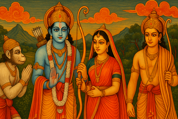  “रामो विग्रहवान् धर्मो रक्षति लोकान् सर्वशः” 