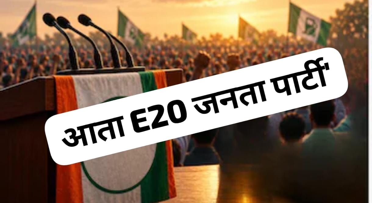 'E20 जनता पार्टी'ची सोशल मीडियावर चर्चा; 100% शुद्ध पेट्रोलचा पर्याय उपलब्ध करून देण्याची मागणी