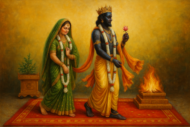 तुळशी–शालिग्राम विवाह : भक्ती, शाप आणि शाश्वत प्रेमाची दिव्य कथा 