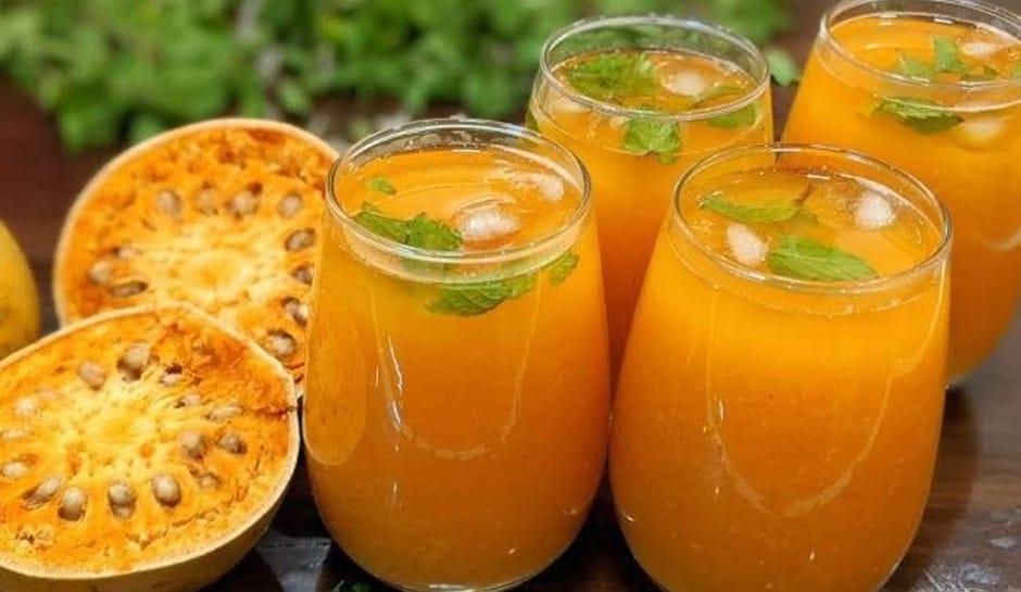 उन्हाळ्यात प्या अशी नैसर्गिक सरबते  : बेलफळाचे सरबत 