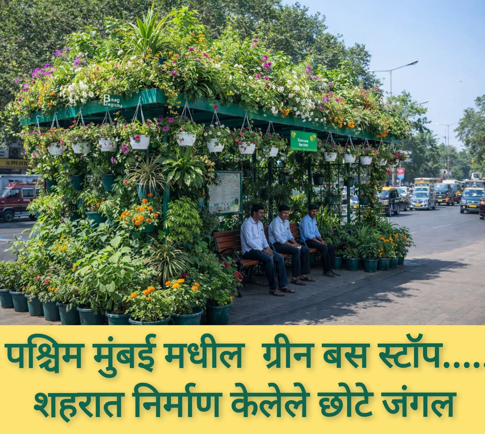 मुंबईतील ‘ग्रीन बस स्टॉप’ – शहरात उगवलेले छोटे जंगल : (हीलर अंजली जाधव)