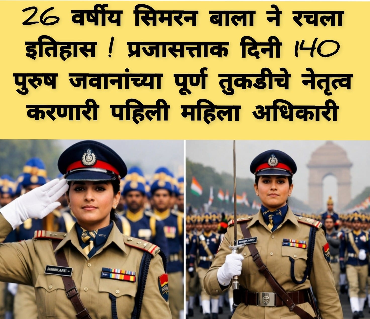 CRPF च्या परेडमध्ये इतिहास घडवणारी सिमरन बाला 