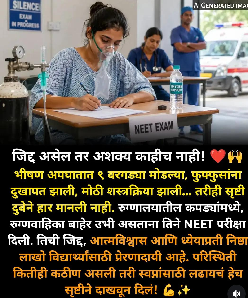 जिद्दीसमोर संकटही हरले! सृष्टी दुबेची प्रेरणादायी यशोगाथा