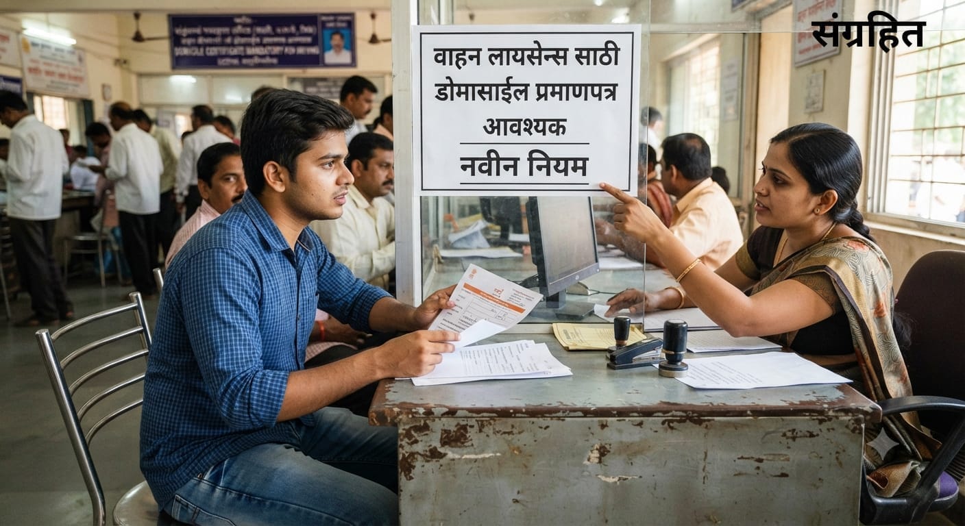  १ ऑगस्टपासून ड्रायव्हिंग लायसन्ससाठी नवे नियम; डोमिसाइल प्रमाणपत्र अनिवार्य