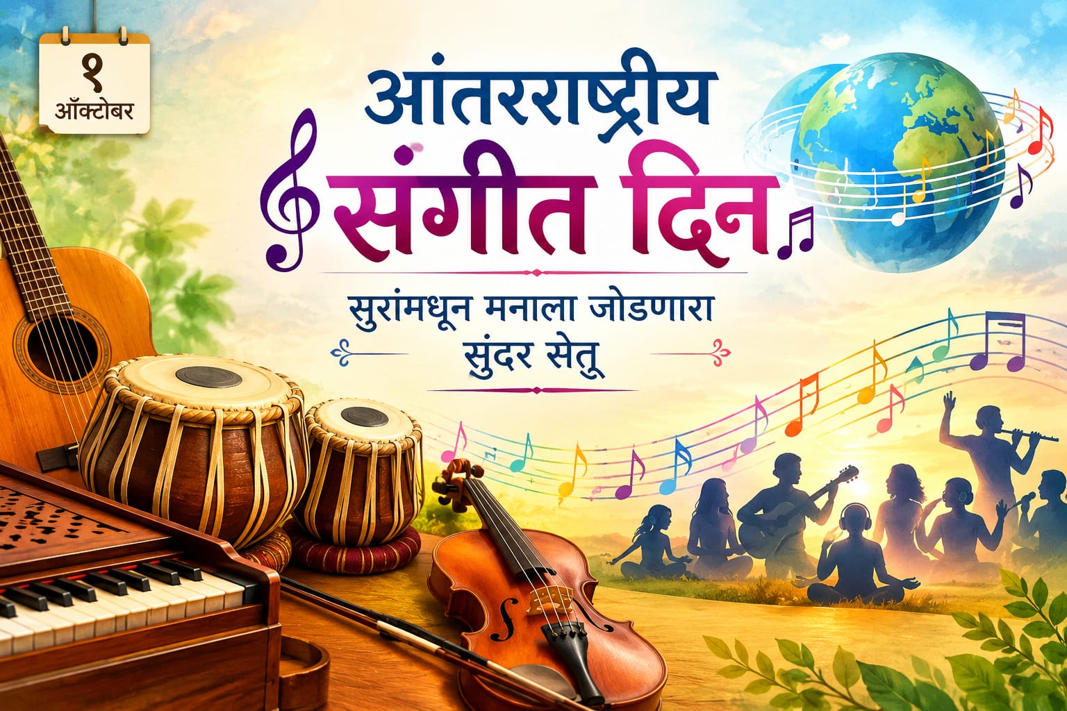  आंतरराष्ट्रीय संगीत दिन : सुरांमधून मनाला जोडणारा सुंदर सेतू 